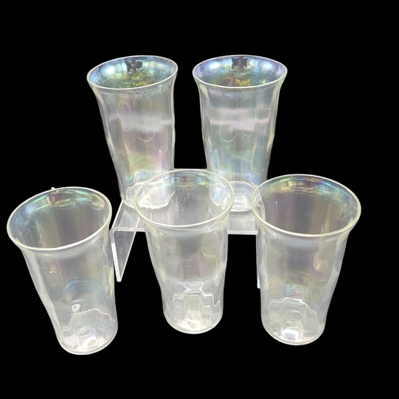 MCM Vintage Iridescent Rainbow Glass Juice 5 +1 Freebie - Picture 5 of 10